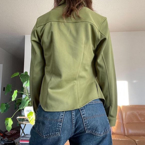 Vintage Guess Jeans Green Button Up Collared Shirt Jacket - Picture 4 of 4